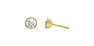 Bezel Set Lab Grown Diamond Earrings