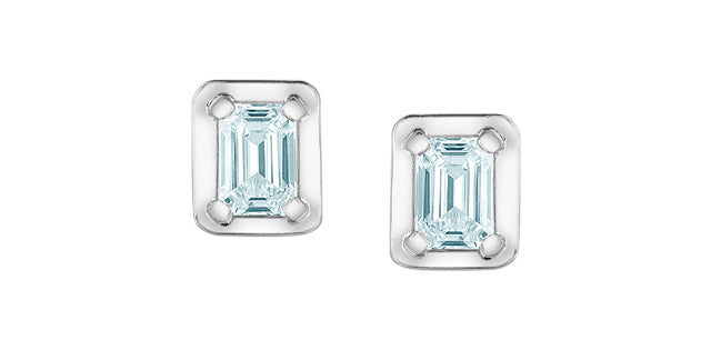Radiant Cut Lab Grown Diamond Earrings