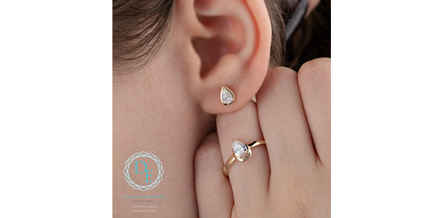 Tear Drop Lab Grown Diamond Earrings