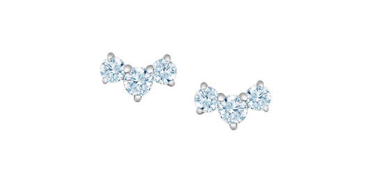 Trio Drop Lab Grown Diamond Earrings