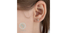 Load image into Gallery viewer, Bezel set Lab Grown Diamond Earrings

