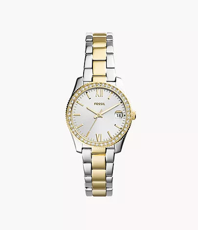 Scarlette Mini Three-Hand Date Two-Tone Stainless Steel Watch