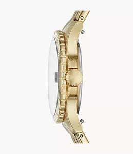 Three-Hand Date Gold-Tone Stainless Steel Watch