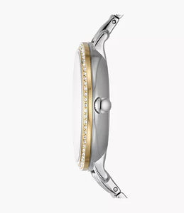 Jacqueline Sun Moon Multifunction Two-Tone Stainless Steel Watch
