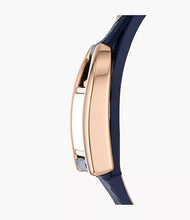 Load image into Gallery viewer, Harwell Three-Hand Navy LiteHide™ Leather Watch
