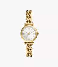 Load image into Gallery viewer, Carlie Three-Hand Stainless Steel Watch - Gold Tone
