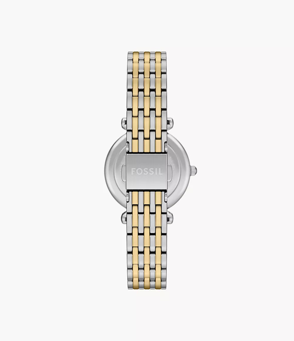 Carlie Mini Three-Hand Two-Tone Stainless Steel Watch