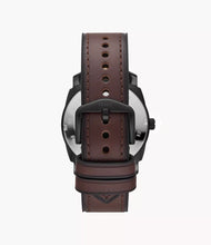 Load image into Gallery viewer, Machine Three-Hand Date Brown Leather Watch
