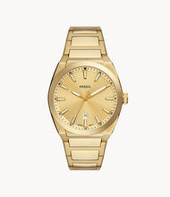 Load image into Gallery viewer, Everett Three-Hand Date Gold-Tone Stainless Steel Watch
