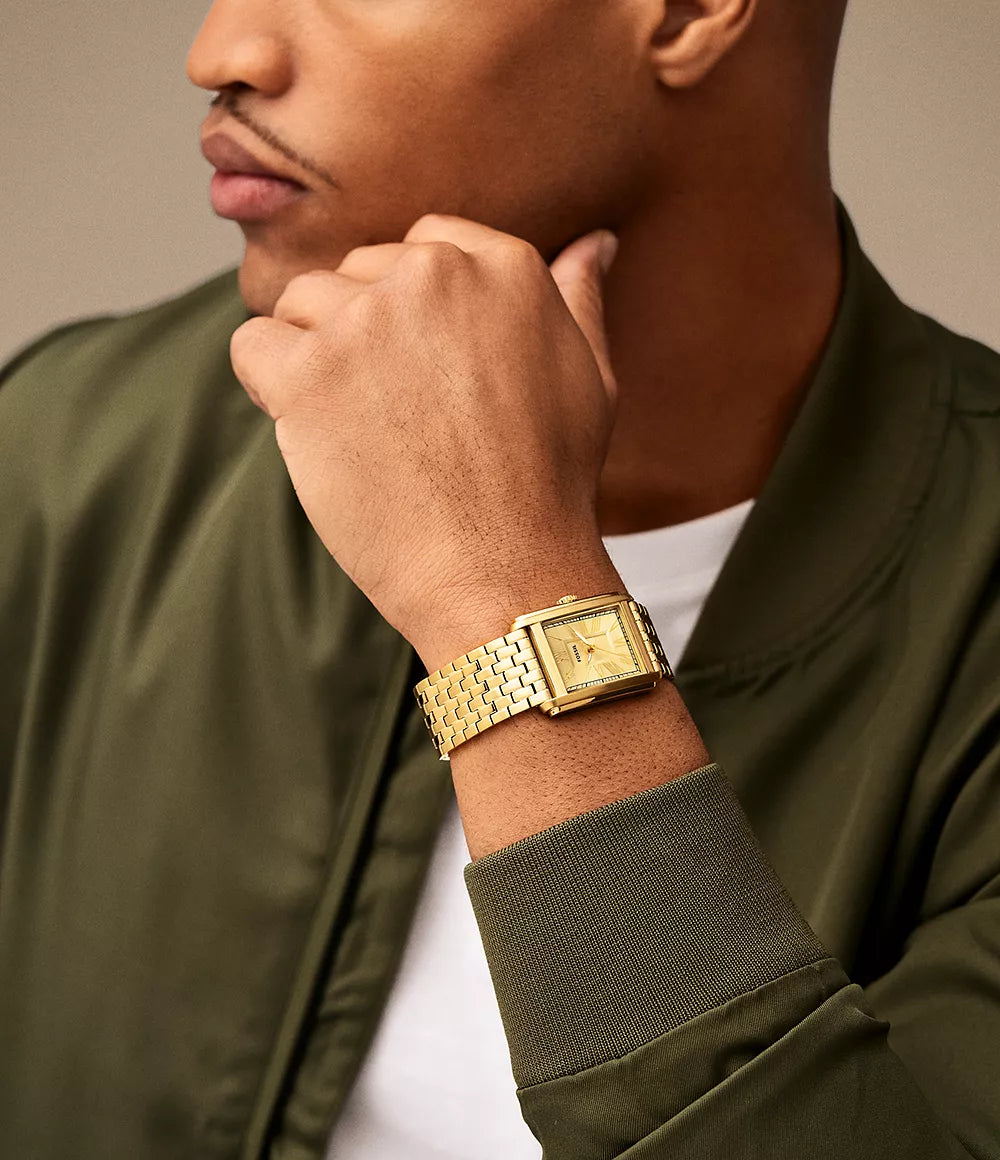 Carraway Three-Hand Gold-Toned Stainless Steel Watch