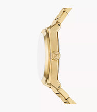 Load image into Gallery viewer, Everett 42 mm Three-Hand Date Gold-Tone Stainless Steel Watch
