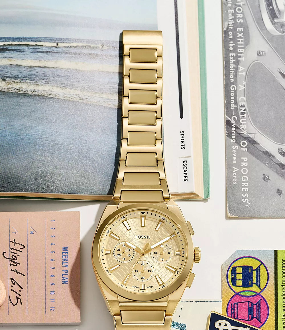 Everett Chronograph Gold-Tone Stainless Steel Watch