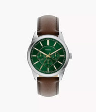Load image into Gallery viewer, Pearson 42 mm Multifunction Brown Leather Watch
