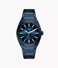 Load image into Gallery viewer, Everett 42 mm Three-Hand Navy Stainless Steel Watch
