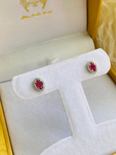 Load image into Gallery viewer, Ruby and Diamond Earrings
