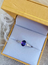 Load image into Gallery viewer, Amethyst and Diamond Ring
