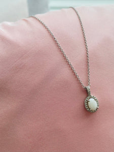 Opal and Diamond Necklace