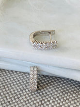 Load image into Gallery viewer, Diamond Lever Back Hoop Earrings
