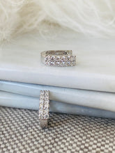 Load image into Gallery viewer, Diamond Lever Back Hoop Earrings
