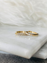 Load image into Gallery viewer, Diamond Lever Back Hoops
