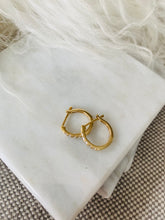 Load image into Gallery viewer, Diamond Lever Back Hoops
