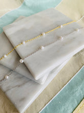 Load image into Gallery viewer, Sterling Silver Pearl Chain Bracelet
