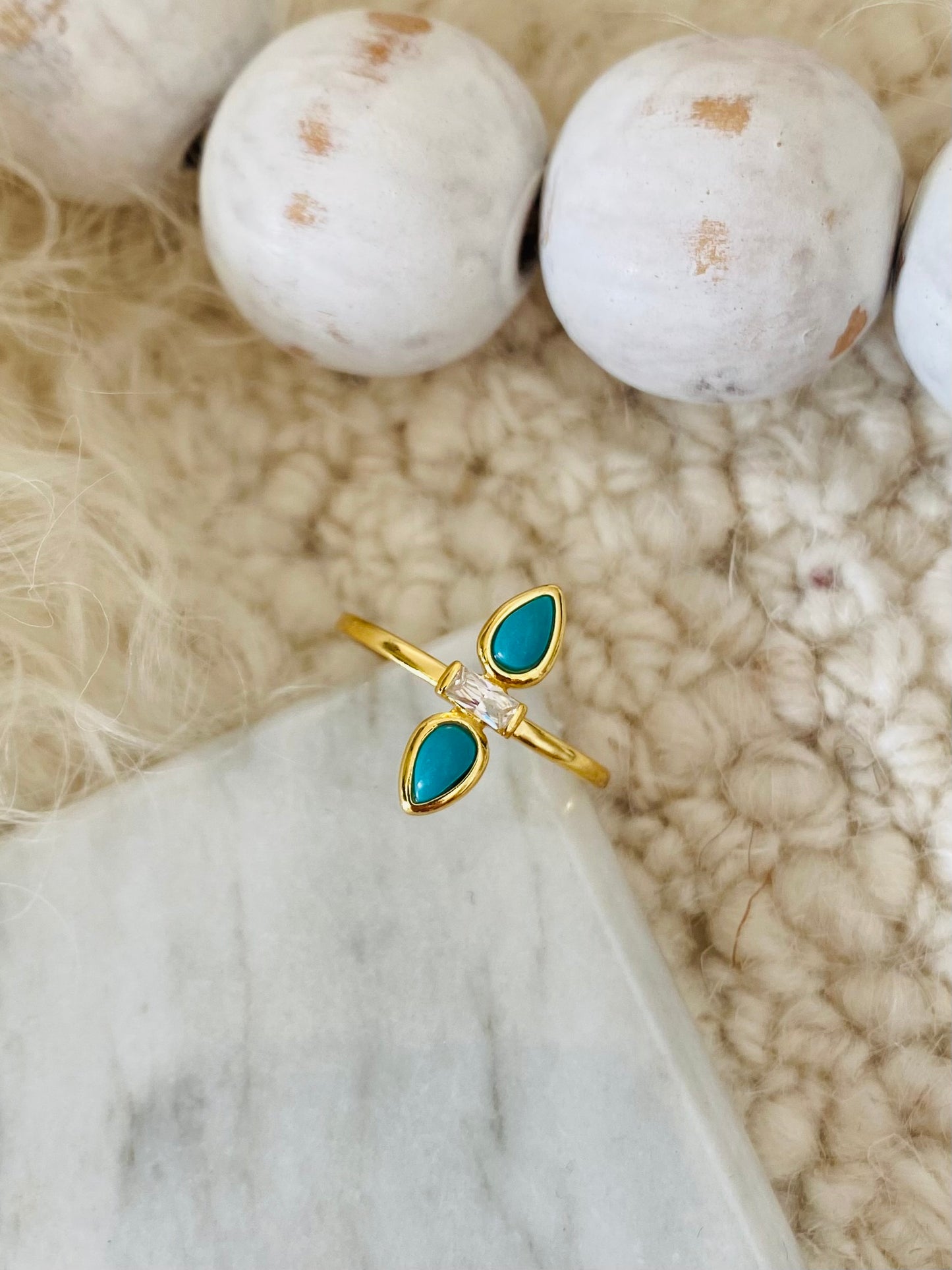 Tear Drop Turquoise Ring