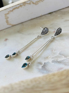 Blue Topaz Earrings