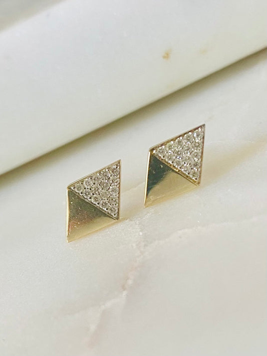 Double Diamond Earrings