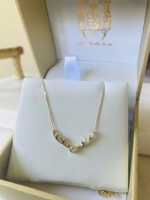 Diamond Antler Necklace