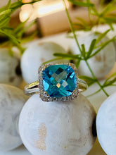 Load image into Gallery viewer, Blue Topaz and Diamond Ring
