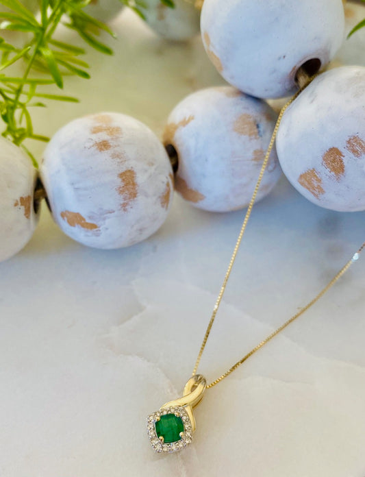 Emerald and Diamond Necklace