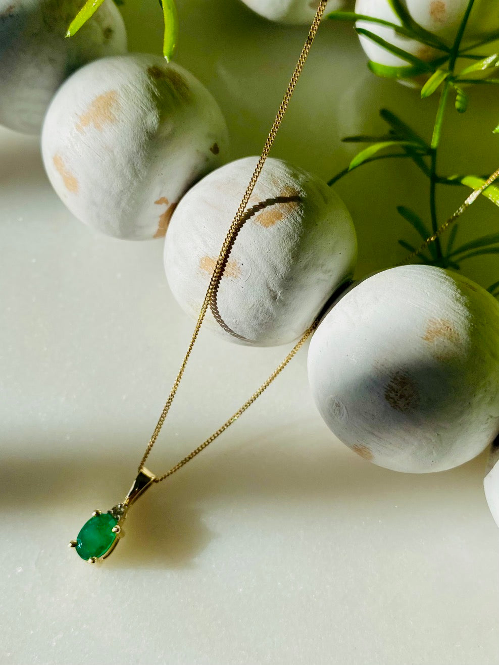 Emerald and Diamond Necklace