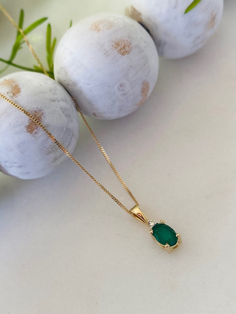 Emerald and Diamond Necklace