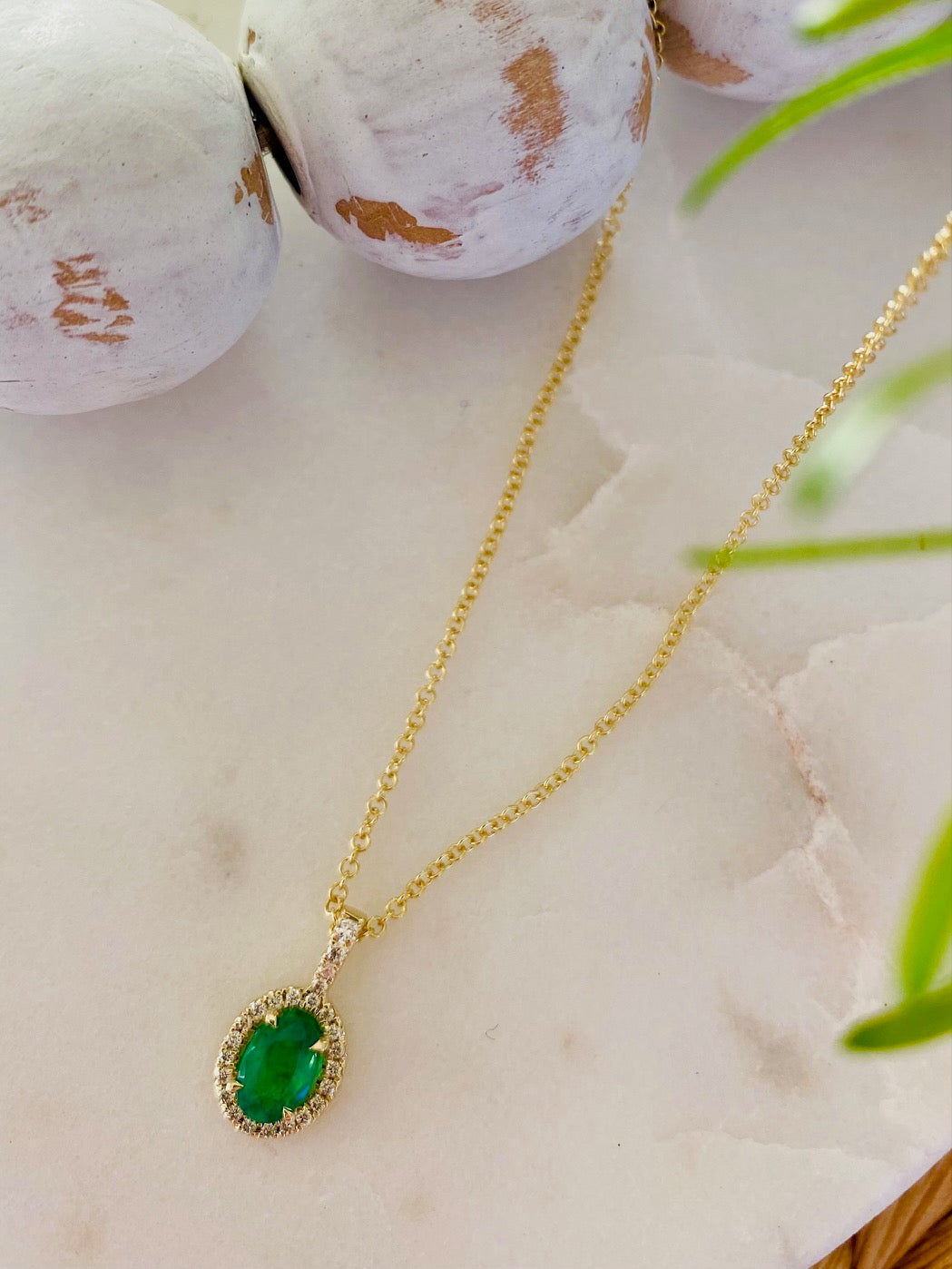 Emerald and Diamond Necklace