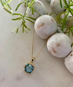 Blue Topaz Necklace and Pendant