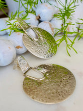 Load image into Gallery viewer, Silver Hammered Earrings
