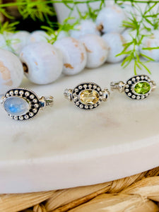 Silver Rings with Genuine Stones