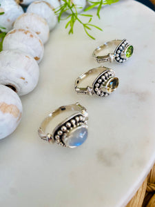 Silver Rings with Genuine Stones