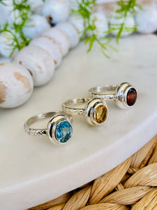Silver Rings with Genuine Stones