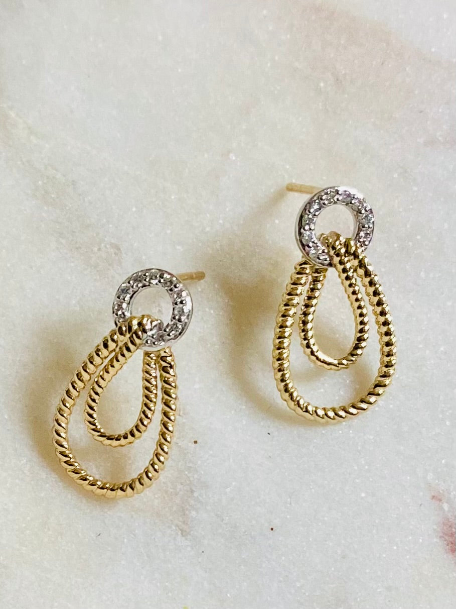 Diamond Rope Earrings