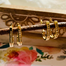 Load image into Gallery viewer, Diamond Lever Back Hoops
