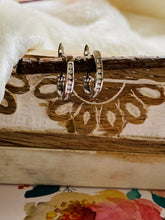 Load image into Gallery viewer, Diamond Lever Back Hoops
