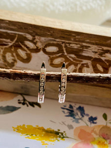 Diamond Lever Back Hoops