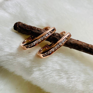 Diamond Lever Back Hoops