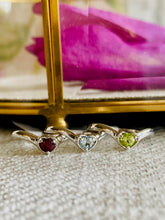 Load image into Gallery viewer, Silver Heart Birthstone Ring
