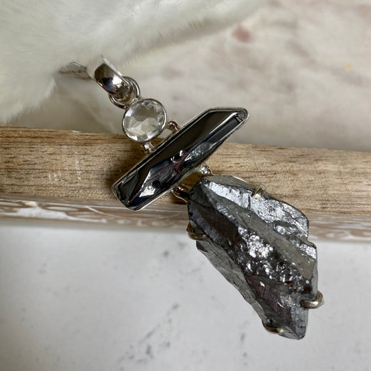 Silicon and Crystal Pendant