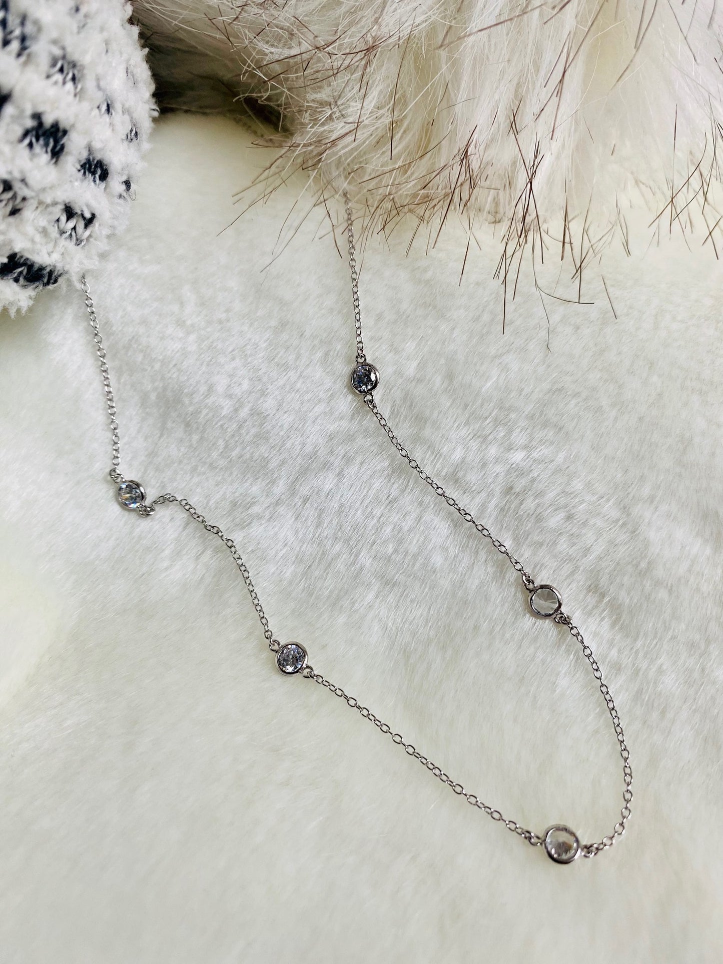 Sterling silver and Crystal necklace