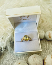 Load image into Gallery viewer, Citrus Quartz and Diamond Ring
