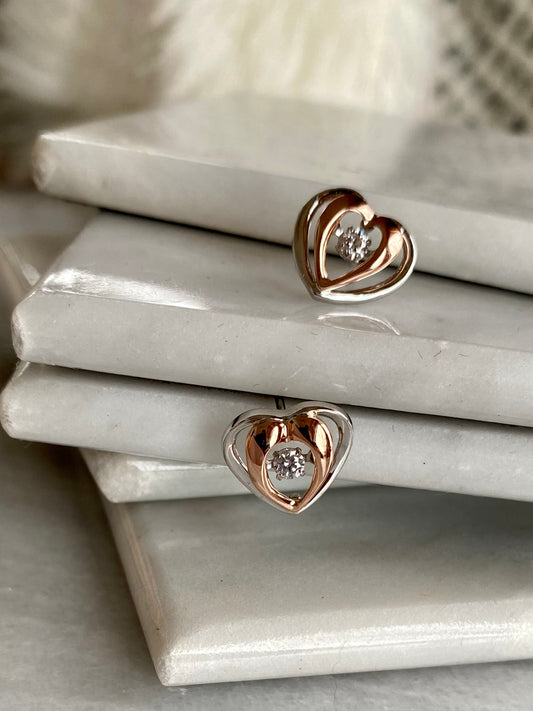 Diamond Pulse Heart Earring